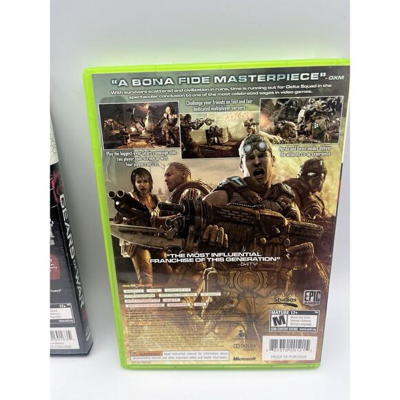 Gears Of War I, II, III Xbox 360 With Bonus Disc - Picture 11 of 16